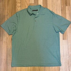 Roundtree & Yorke Performance Shirt - green and white checkered